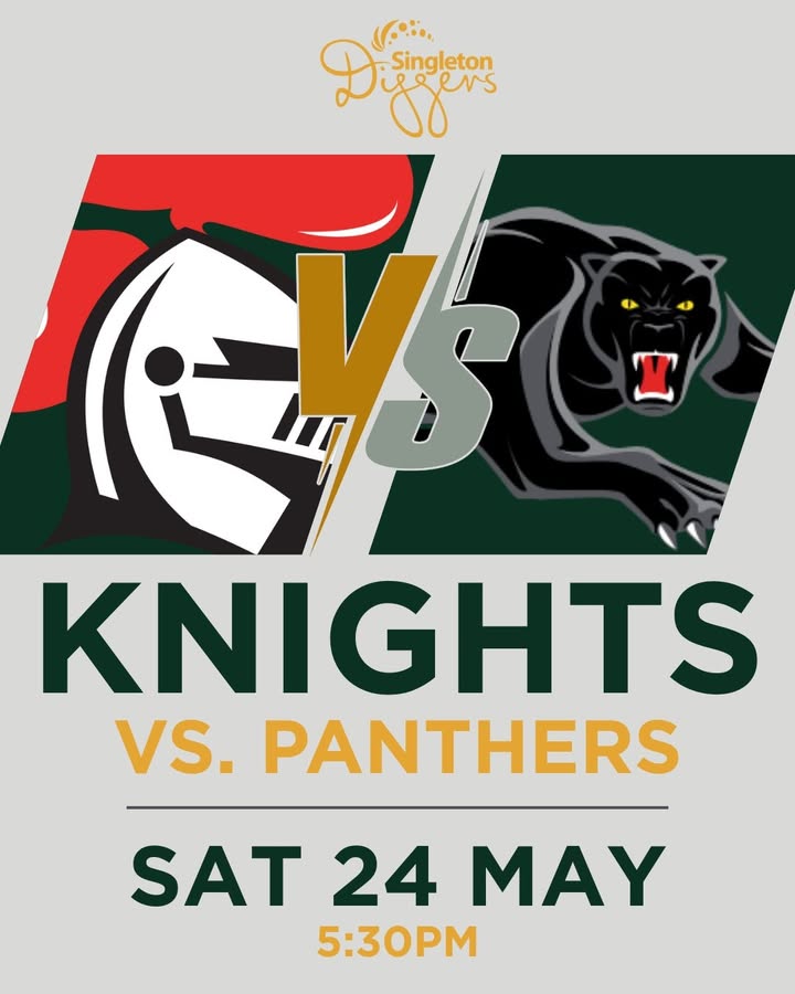 Featured image for “Live NRL Showdown: Knights vs Panthers at Singleton Diggers”