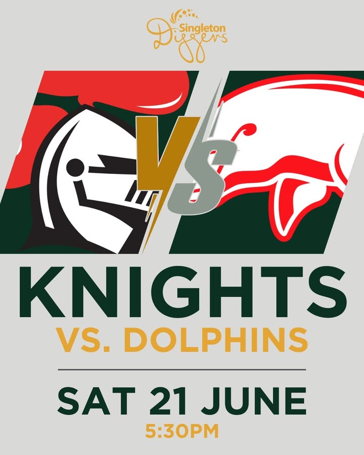 Featured image for “Knights vs Dolphins Game Night: Live & Loud at Singleton Diggers”
