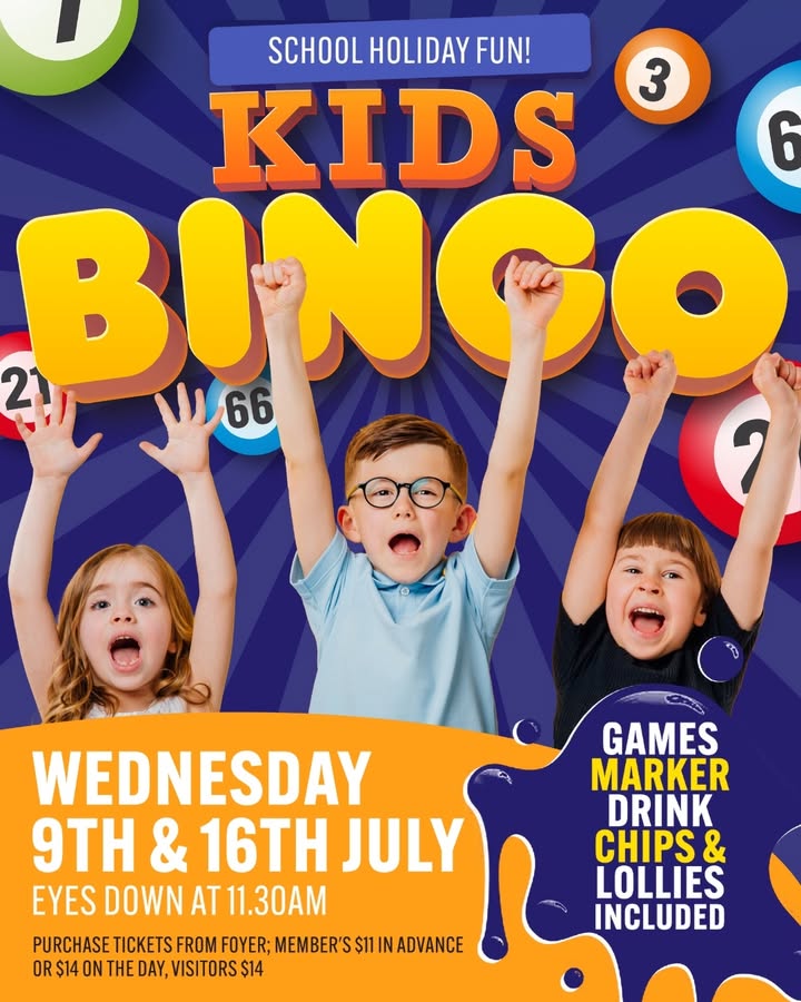 Featured image for “Kids Bingo Fun: School Holiday Entertainment at Singleton Diggers”