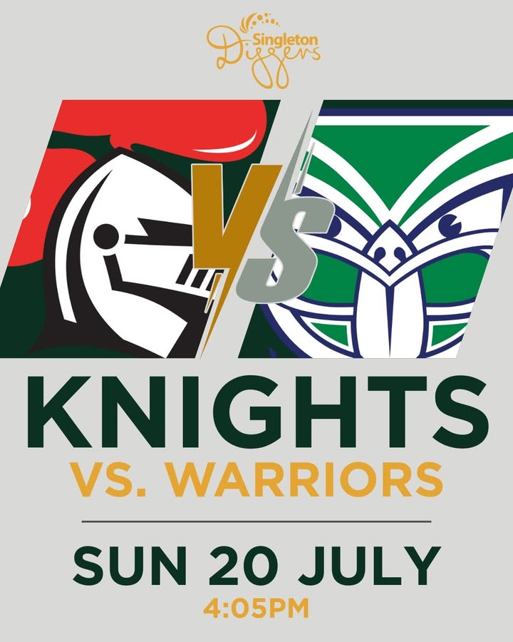 Featured image for “Knights vs. Warriors Live at Singleton Diggers: Sunday Sports Action”
