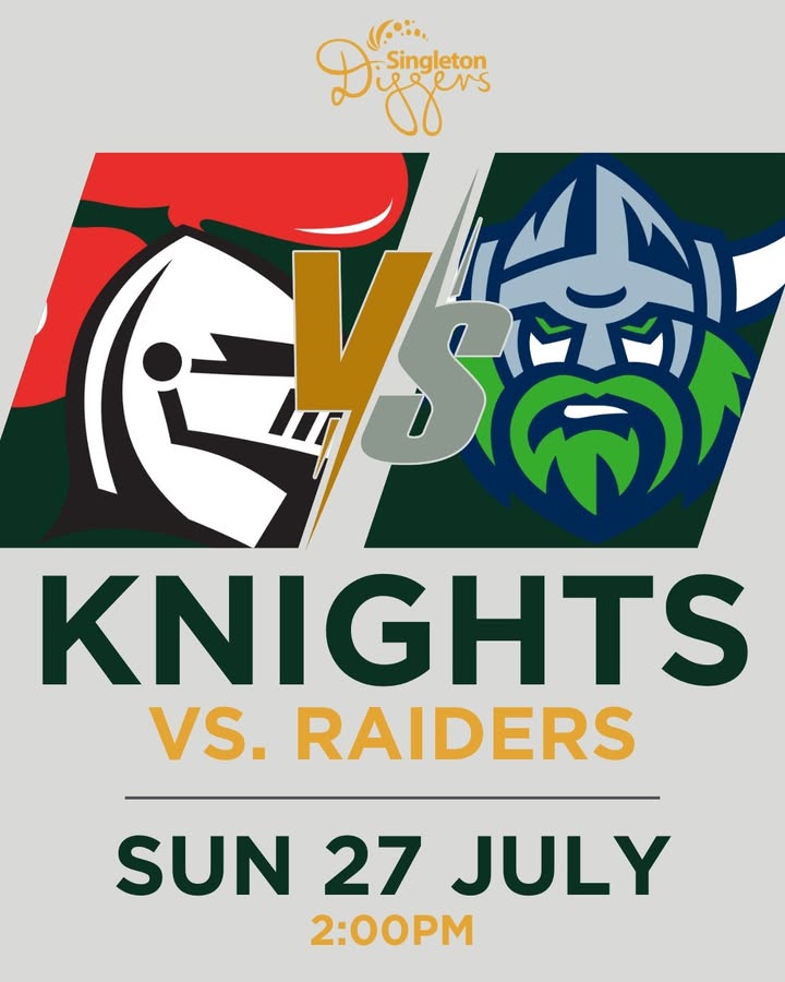 Featured image for “Knights vs Raiders NRL Match: Live Action at Singleton Diggers”