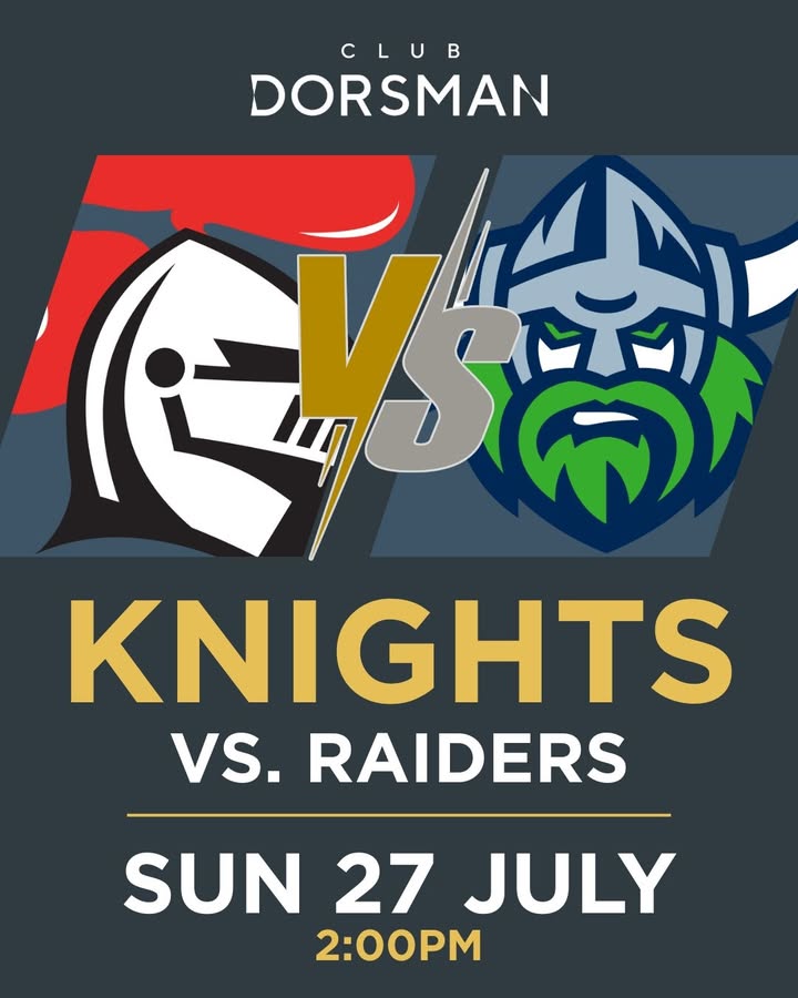 Featured image for “Knights vs Raiders LIVE: Sunday Football Fun at Club Dorsman”