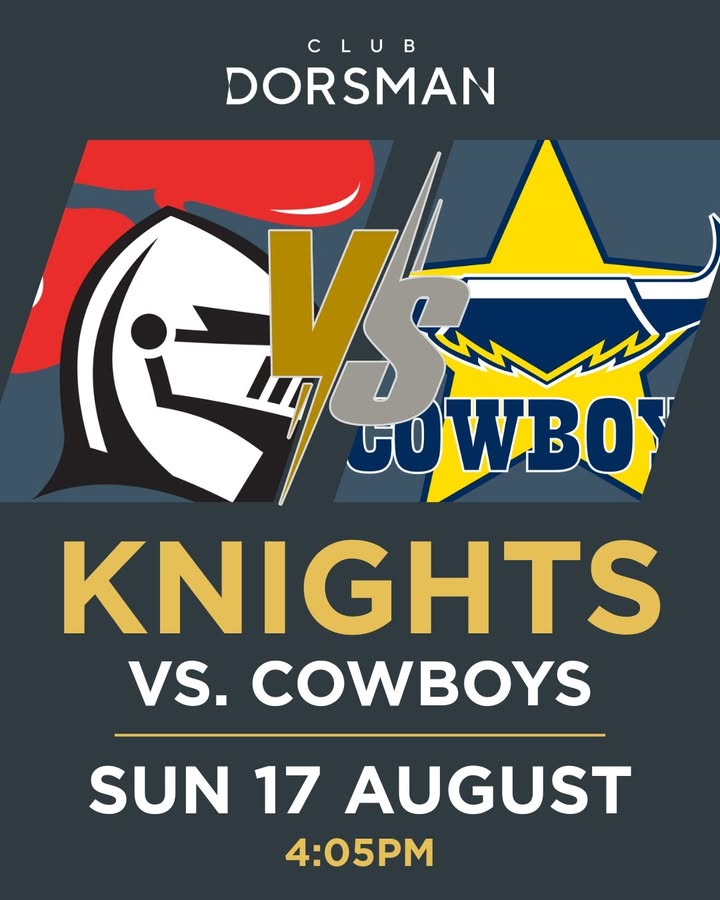 Featured image for “Knights vs Cowboys NRL Showdown: Live at Club Dorsman”