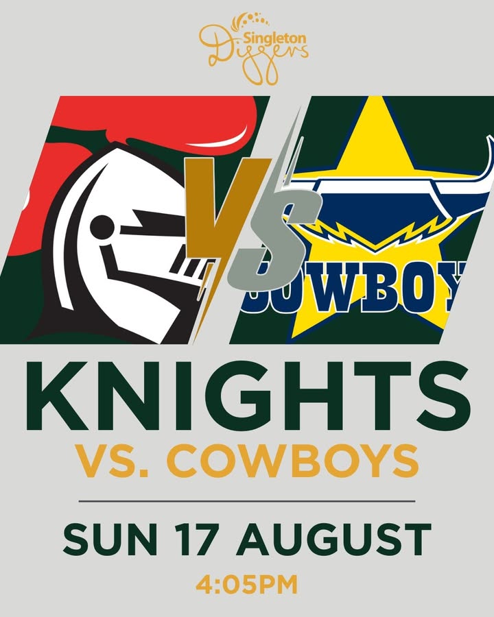 Featured image for “Live Knights vs Cowboys Screening: Perfect Sunday Session at Singleton Diggers”