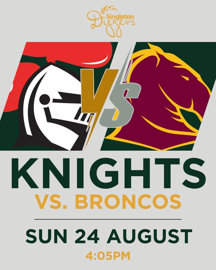 Featured image for “Live NRL Action: Knights vs. Broncos at Singleton Diggers”