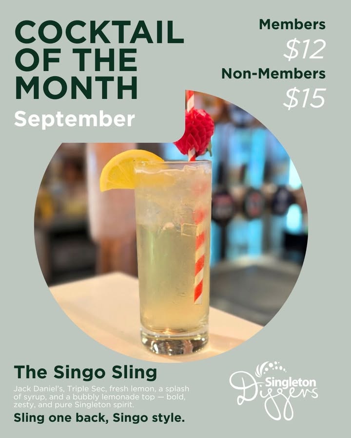 Featured image for “The Singo Sling: Delicious Cocktail of the Month at Singleton Diggers”
