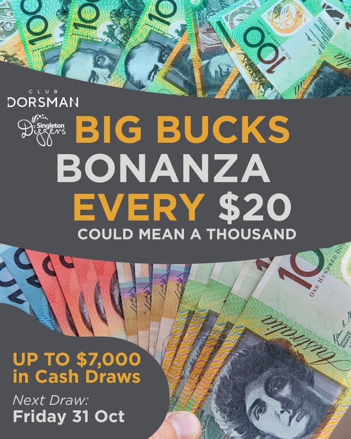 Featured image for “Big Bucks Bonanza: Win Thousands at Singleton Diggers & Club Dorsman”