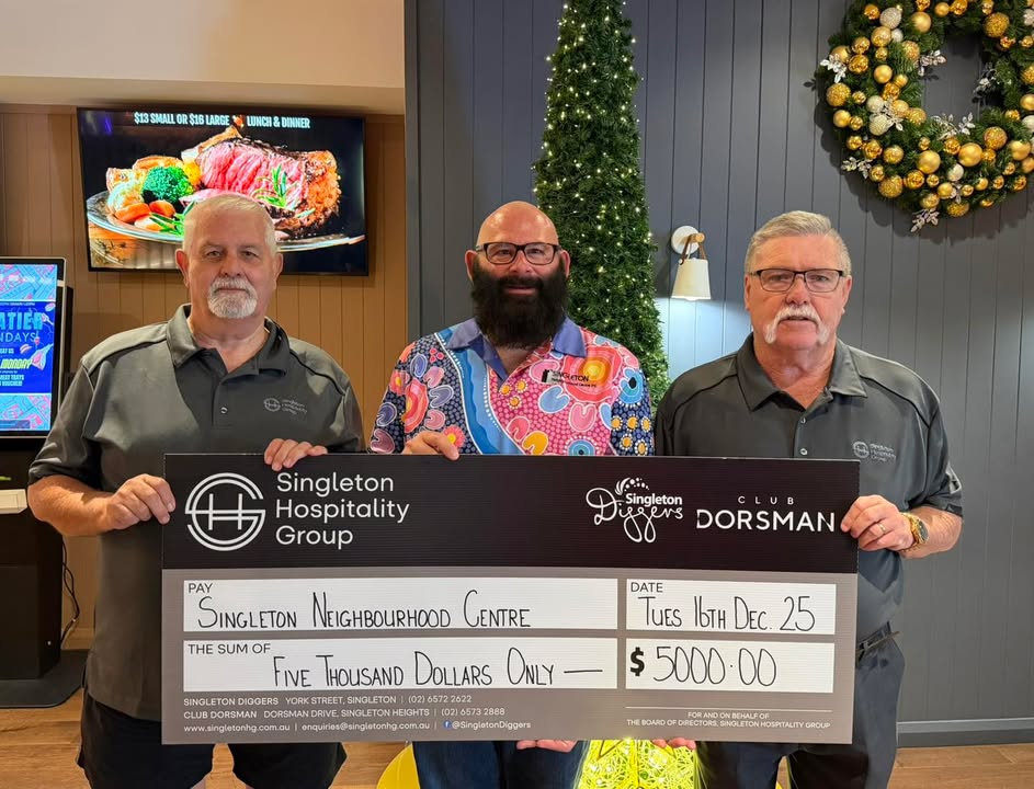 Featured image for “Singleton Hospitality Group Donates $5,000 to Singleton Neighbourhood Centre”