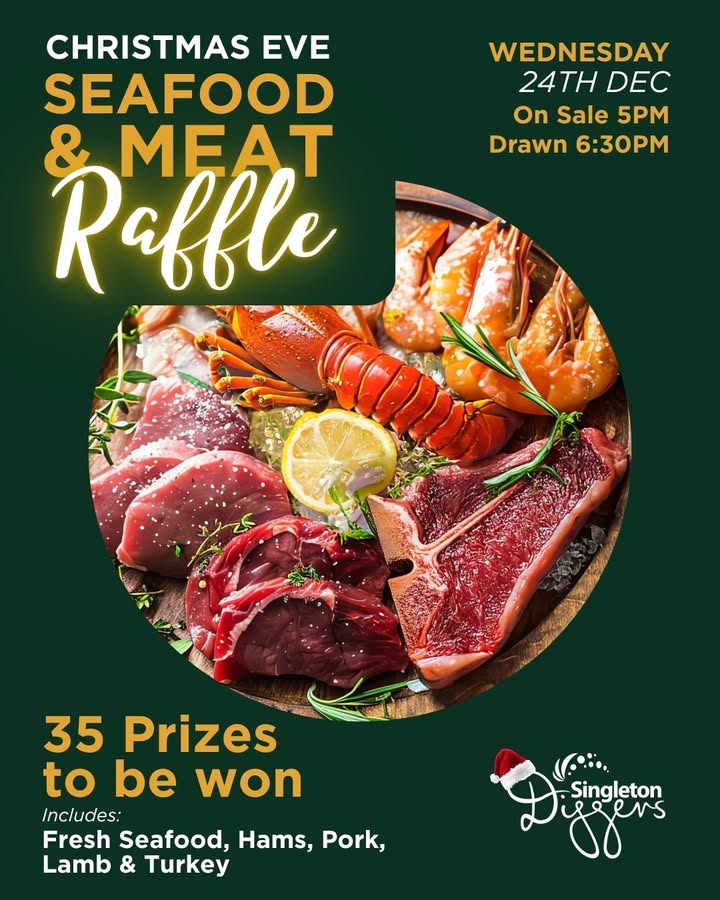 Featured image for “Christmas Eve Raffle at Singleton Diggers”