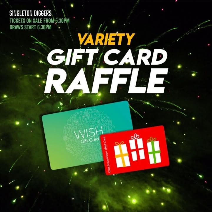 Featured image for “Gift Card Giveaway at Singleton Diggers”