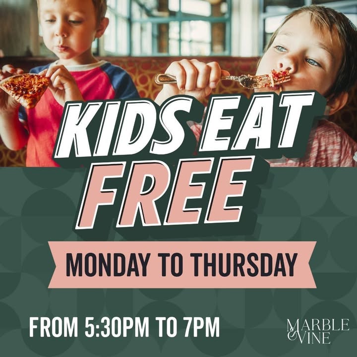 Featured image for “Kids Eat Free at Marble & Vine, Singleton Diggers”