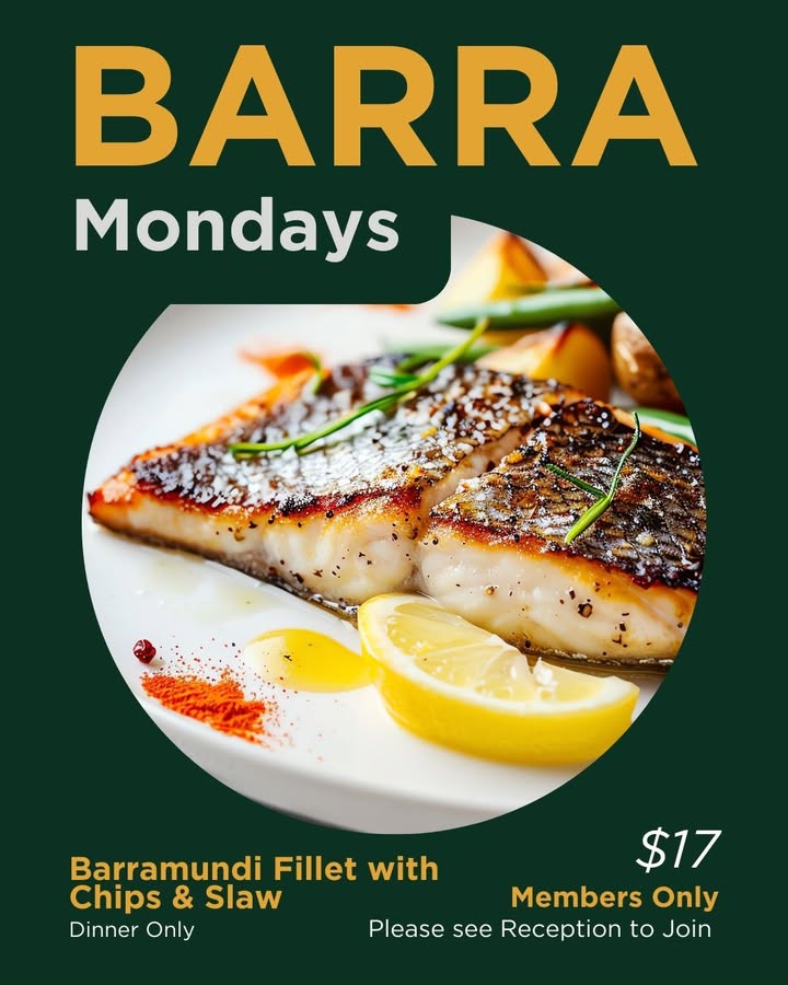Featured image for “Barra Mondays at Singleton Diggers”