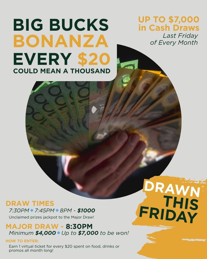 Featured image for “$7,000 Cash Draw Tonight at Singleton Diggers”