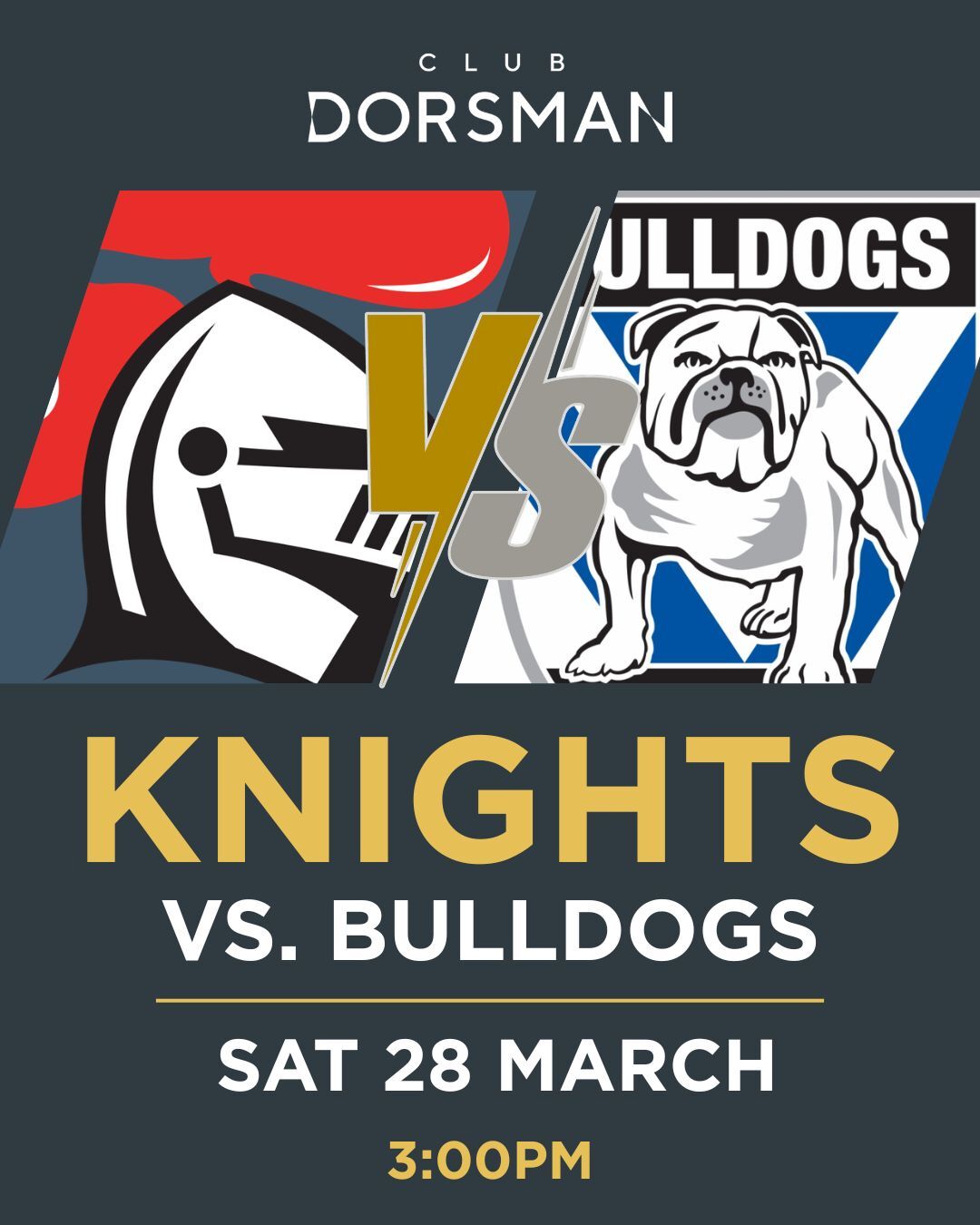 Featured image for “Knights vs Bulldogs Live at Club Dorsman”