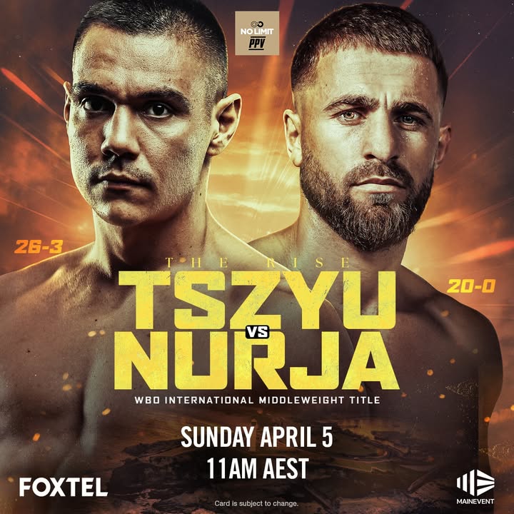 Featured image for “Tszyu vs Nurja Super Welterweight Fight at Singleton Diggers”