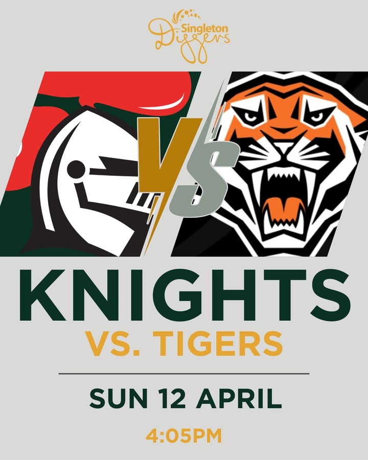Featured image for “Watch Knights vs Wests Tigers Live at Singleton Diggers”