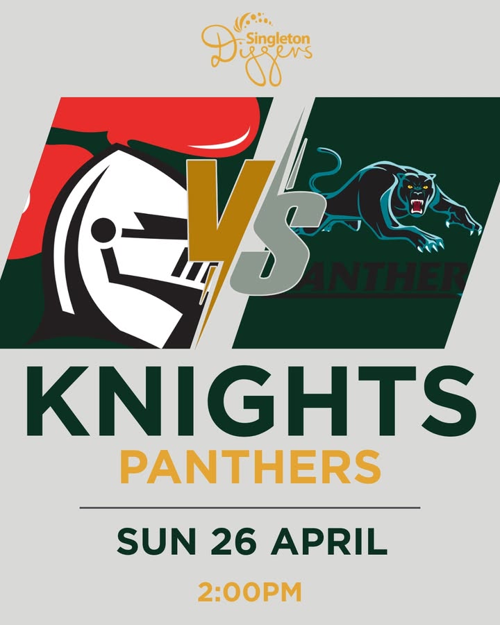 Featured image for “Watch Knights vs Panthers This Sunday at Singleton Diggers”