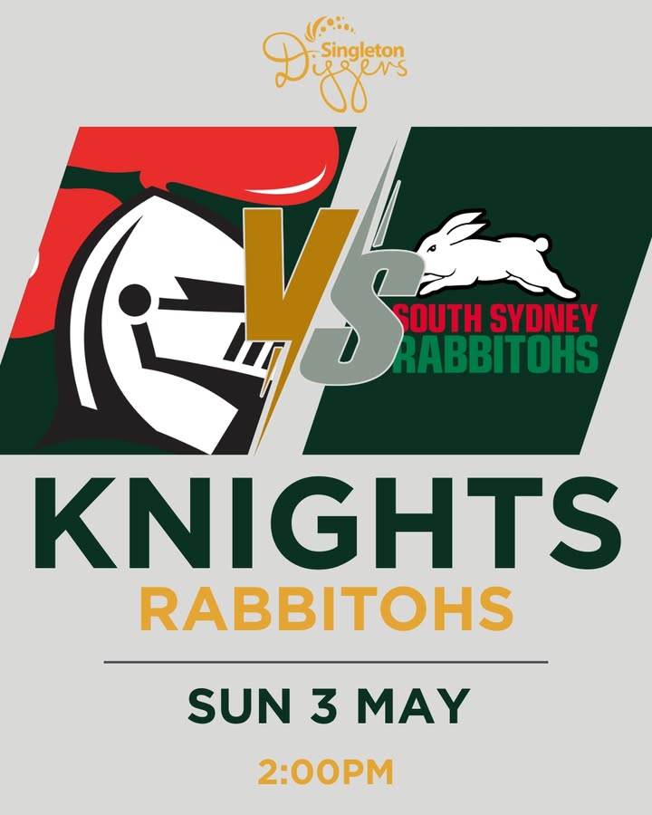 Featured image for “Watch Knights vs Rabbitohs Live at Singleton Diggers”