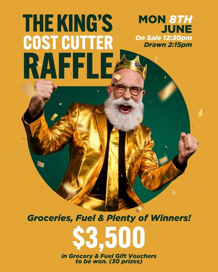 Featured image for “The King’s Cost Cutter Raffle at Singleton Diggers”