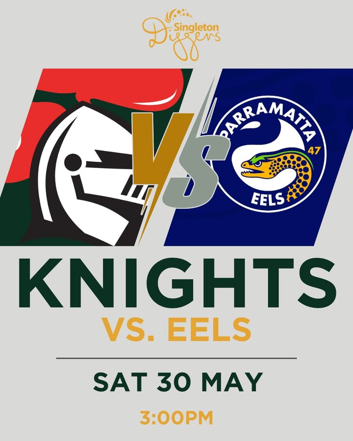 Featured image for “Watch Knights vs Eels Live at Singleton Diggers”
