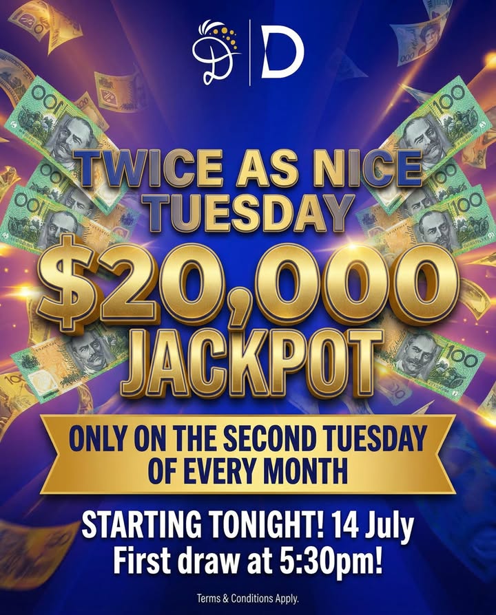 Featured image for “Twice As Nice Tuesday: $20,000 Members Mega Draw Tonight”