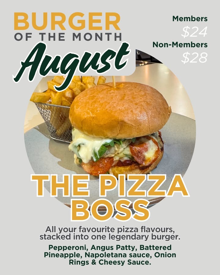 Featured image for “August Burger of the Month: The Pizza Boss at Singleton Diggers”