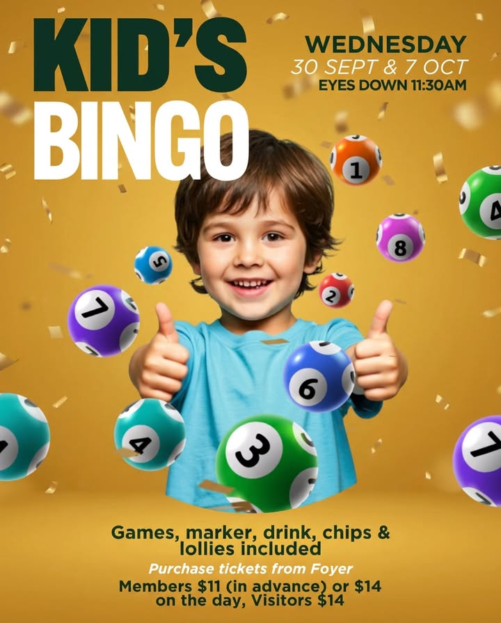 Featured image for “Kid’s Bingo School Holidays at Singleton Diggers”