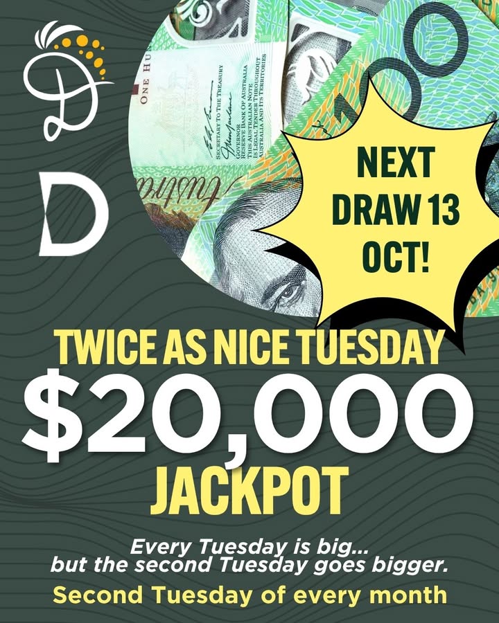 Featured image for “$20,000 Members Mega Draw – Twice As Nice Tuesday at Singleton Diggers”