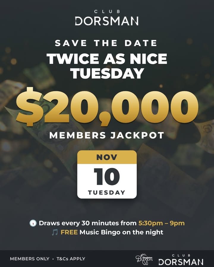 Featured image for “Twice As Nice Tuesday: $20,000 Mega Draw at Club Dorsman”